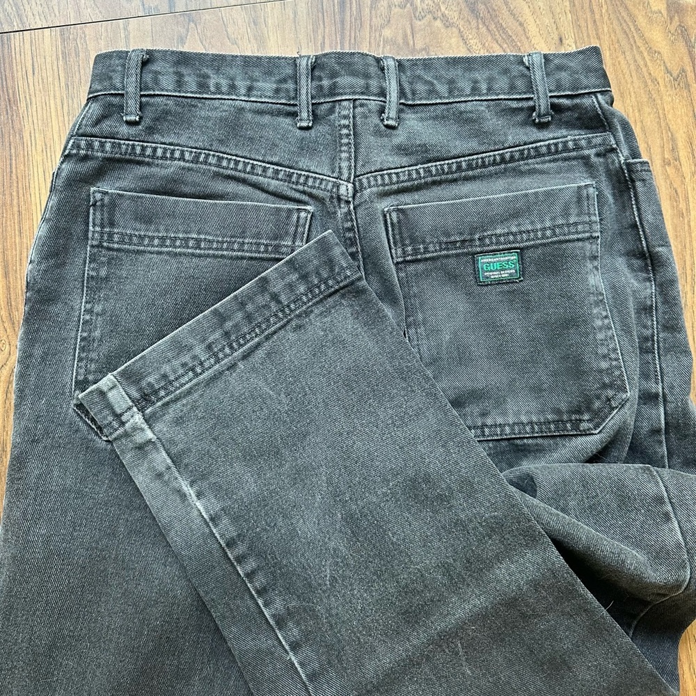 Vintage Guess Black Jeans, Straight Leg, Size 28
